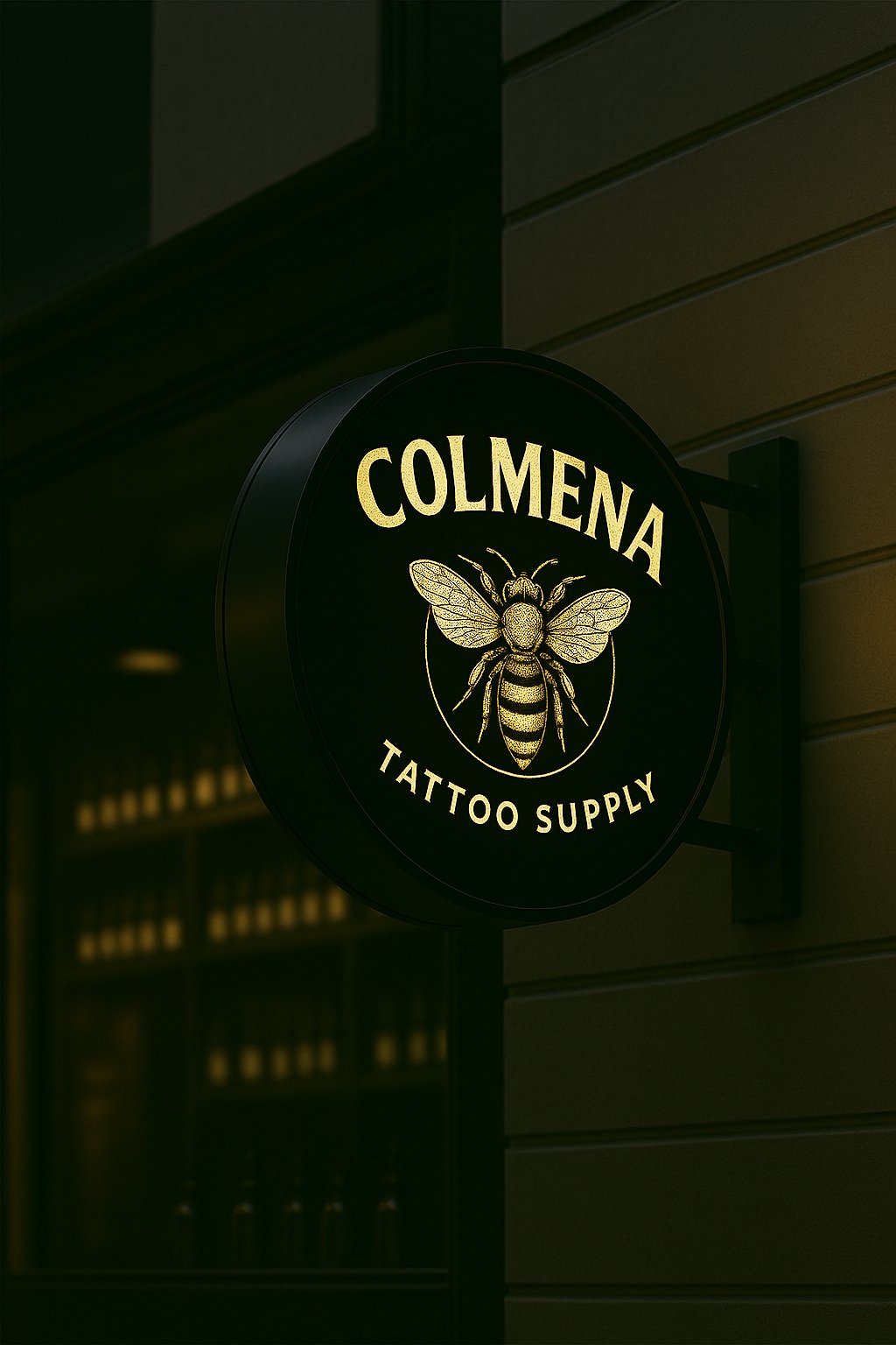 anuncio luminoso circular con el logo